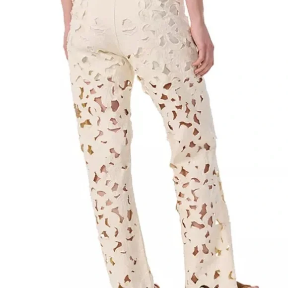 rag & bone
Logan Floral Cutout High Rise Wide Leg Jeans in Ecru - Picture 3 of 3
